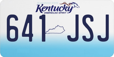 KY license plate 641JSJ
