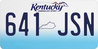 KY license plate 641JSN