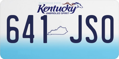 KY license plate 641JSO