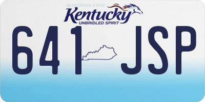 KY license plate 641JSP