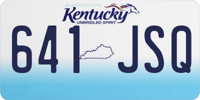 KY license plate 641JSQ