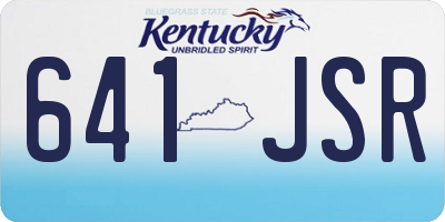 KY license plate 641JSR