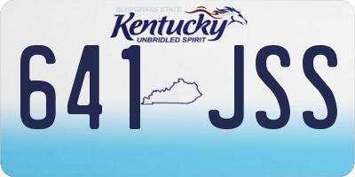KY license plate 641JSS