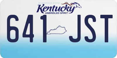 KY license plate 641JST