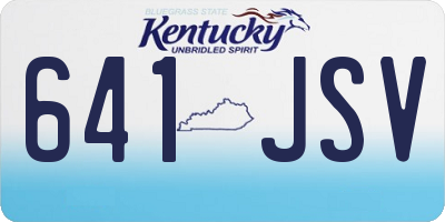 KY license plate 641JSV