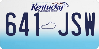 KY license plate 641JSW