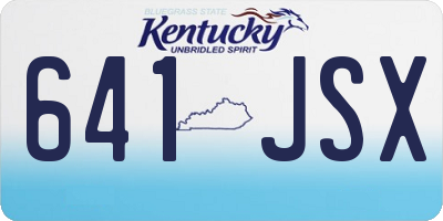 KY license plate 641JSX