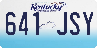 KY license plate 641JSY