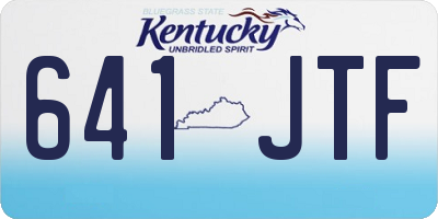 KY license plate 641JTF
