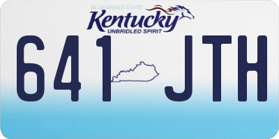 KY license plate 641JTH