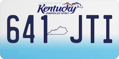 KY license plate 641JTI