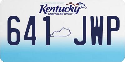 KY license plate 641JWP