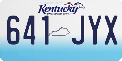 KY license plate 641JYX