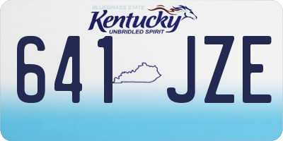 KY license plate 641JZE