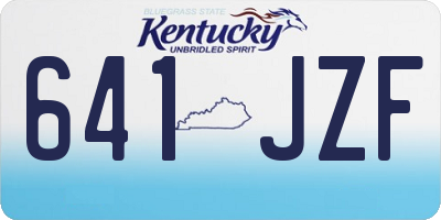 KY license plate 641JZF