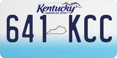 KY license plate 641KCC