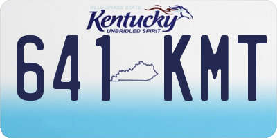 KY license plate 641KMT