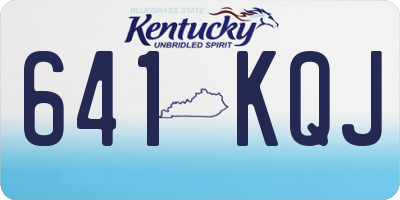 KY license plate 641KQJ