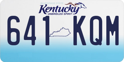 KY license plate 641KQM