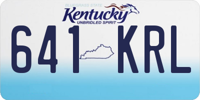 KY license plate 641KRL