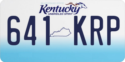 KY license plate 641KRP