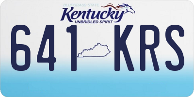 KY license plate 641KRS