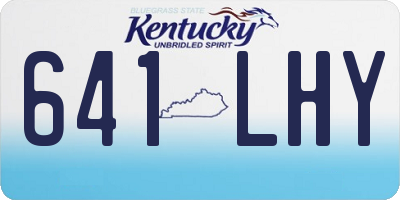 KY license plate 641LHY