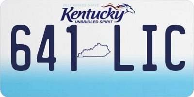 KY license plate 641LIC