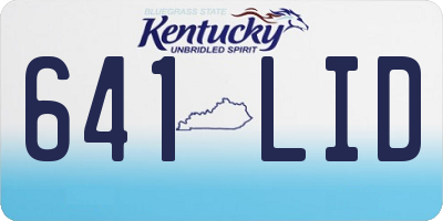 KY license plate 641LID