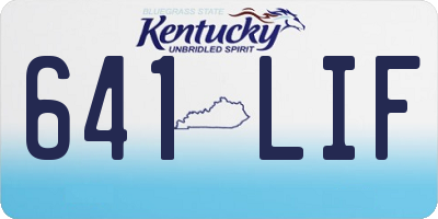 KY license plate 641LIF