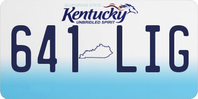 KY license plate 641LIG