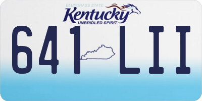 KY license plate 641LII