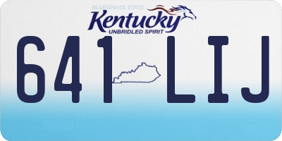 KY license plate 641LIJ