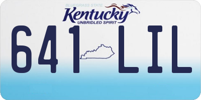 KY license plate 641LIL