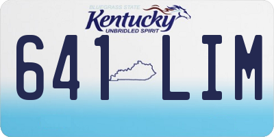 KY license plate 641LIM