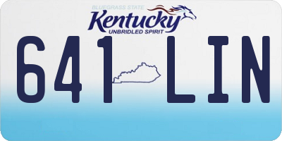 KY license plate 641LIN