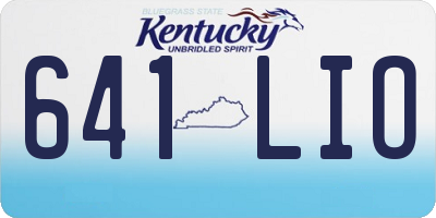 KY license plate 641LIO