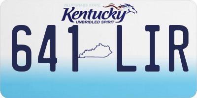 KY license plate 641LIR