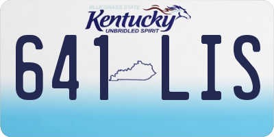 KY license plate 641LIS