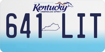 KY license plate 641LIT