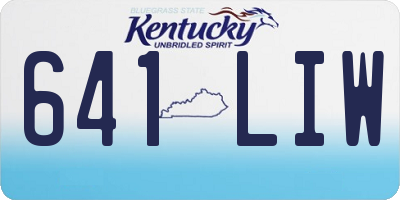 KY license plate 641LIW