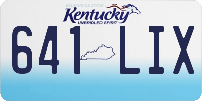 KY license plate 641LIX