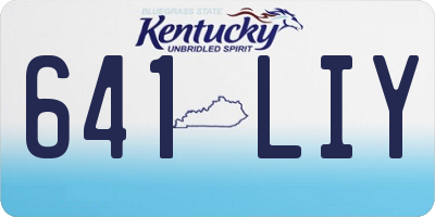 KY license plate 641LIY