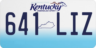 KY license plate 641LIZ