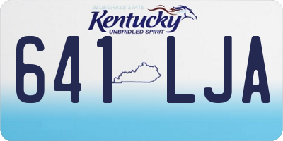 KY license plate 641LJA