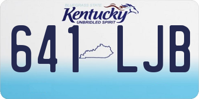 KY license plate 641LJB