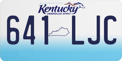 KY license plate 641LJC