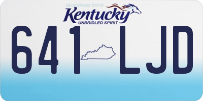 KY license plate 641LJD