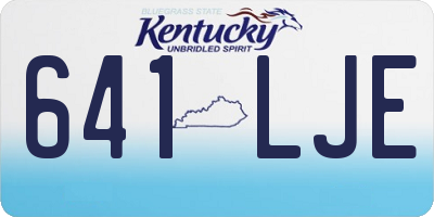 KY license plate 641LJE