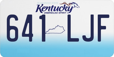 KY license plate 641LJF